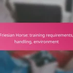 Friesian Horse: training requirements, handling, environment