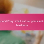 Shetland Pony: small stature, gentle nature, hardiness