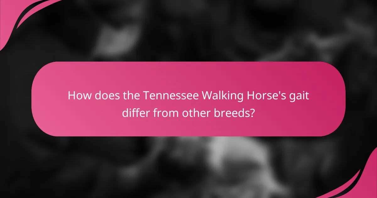How does the Tennessee Walking Horse's gait differ from other breeds?