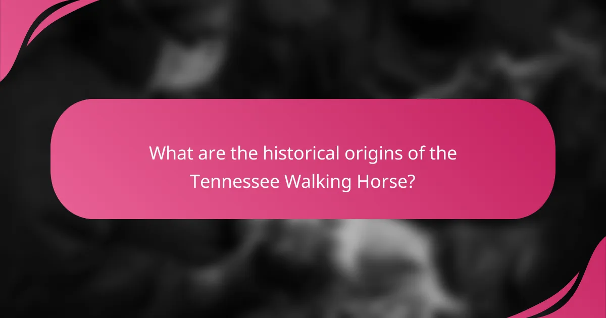 What are the historical origins of the Tennessee Walking Horse?