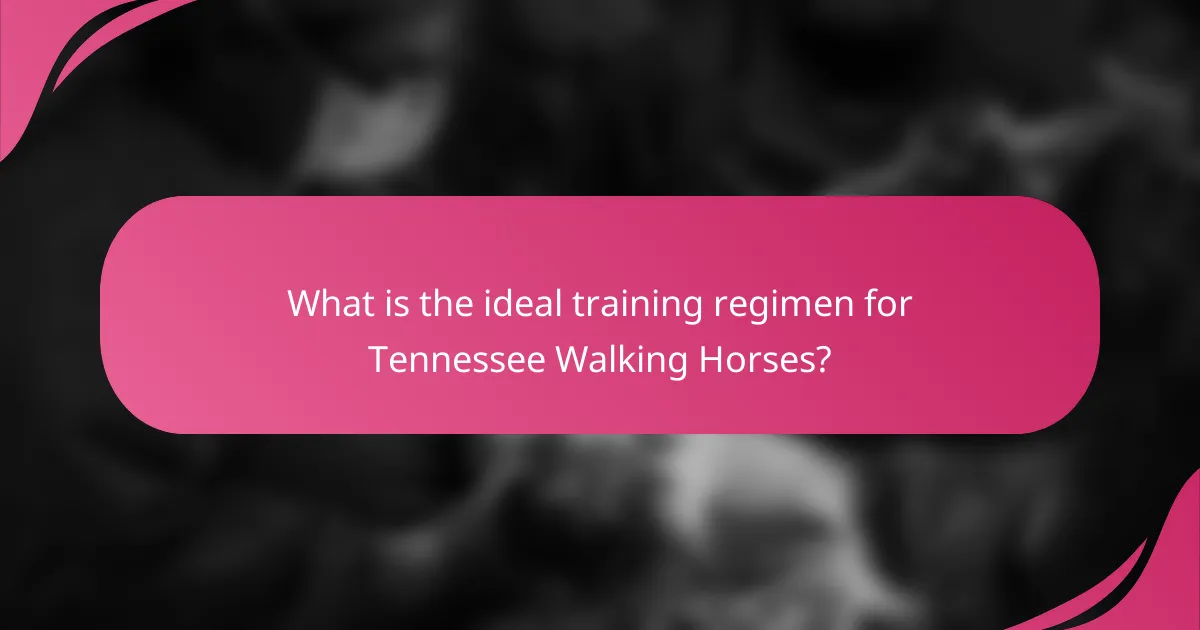 What is the ideal training regimen for Tennessee Walking Horses?